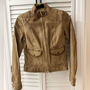Ralph Lauren Vintage Jacket - Light Brown with leather - Size 2